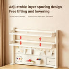 Desk Hutch Shelf with Pegboard for Dorm Office,Desktop Storage Organizer - Image 4