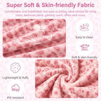 DOBUONO Comfy Office Chair Cushion, Cute Seat Cushion Kawaii Cushion for Gaming Chair with Backrest Non-Slip Floor Seating for Adults and Pets Pink Leopard Print Stuff for Room Decor - Image 6