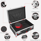 LOCKCURX File Organizer Storage Box, 16.9 x 12.2 x 6.3 Inch Metal Briefcase - Image 4