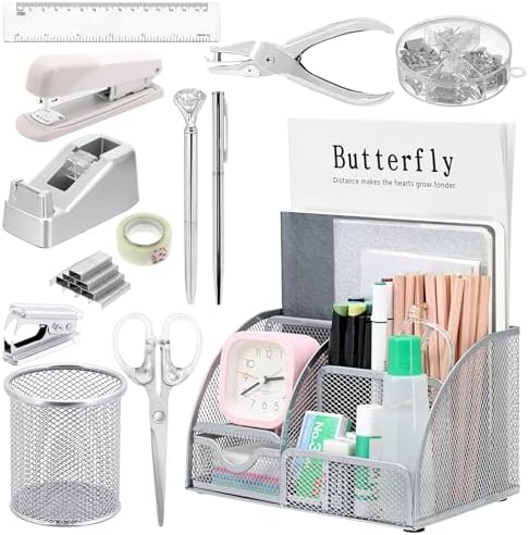 13-in-1 Office Desk Organizer Set for Back to School Supplies Accessories by SYMDROMIA
