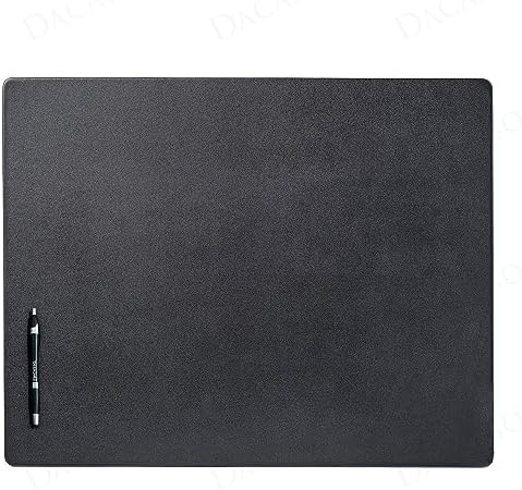 Dacasso Black Leather Desk Mat/Desk Protector/Gaming Pad/Mouse Pad/Desk Pad, 24 x 19, PR-1019 by Dacasso