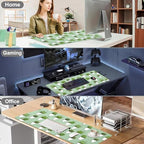 Cactus & Succulent Office Desk Mat 31.5" x 15.7" Desktop Mat PU Leather Large Mouse Pad White Mousepad Non-Slip Table Mat for Girls, Women, Home, Work, Computer, and Gaming - Image 6
