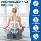 CushyOasis Seat Cushion, Office Chair Cushions, 5.28 in Thick (Grey) - Image 3