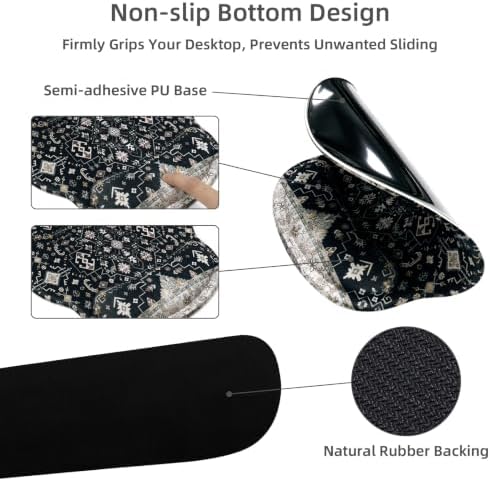 Mousepad Set，Keyboard Mat+Wrist Support Mouse Pad+Wrist Rest Pad+Coaster - Image 4