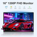16" 1200P Horizontal Vertical Portable Monitor with Detachable Kickstand - Image 3