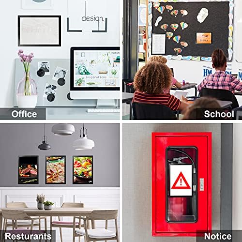 30 Pcs Magnetic Signs Holder, for 5" x 7" Letter, Sturdy PVC Magnet Document Holder, Magnet Picture Poster Frame, Can Self-Adhesive Wall/Door/Window or Magnetic for Refrigerator - Image 4
