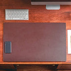 Dacasso Pad Without Side Rails Luxury Leather Blotter for Writing-Executive Desk Surface Protector, 30” x 19”, Chocolate Brown - Image 2
