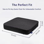Ifoam Gel Infused Memory Foam Layer Wheelchair Cushion - Seat Cushion for Wheelchair-Office Chair, Kitchen Chair-Pressure Sore and Tailbone Pain Relief-High Dense Polyfoam Base (Black, 18×18×3 inch) - Image 2