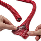 Electriduct 1/2" Hook Self Closing Wrap Around Sleeve - 25 Feet - Red - Image 3