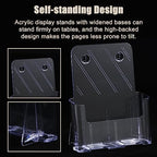 xydstay Acrylic Brochure Holder 8.5x11 Inches, Clear Display Stand, 4 Pack - Image 5