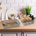 Wenqik Set of 12 Small Plastic Baskets for Organizing, Black,Gray,Clear - Image 6