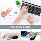 ARTSO Large Mouse Pad Ergonomic Keyboard Wrist Rest Support, Memory Foam Extended Desk Mat Protector, Non-Slip Desk Blotter for Office, Home, Night Moon Forest - Image 4