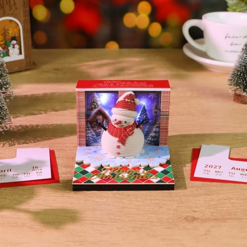 2027 3D Paper Carving Desk Calendar With LED Light - Image 5