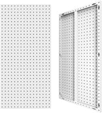 2 Pcs Metal Peg board Panels, White Peg boards Kit Wall Organizer by Amoowis