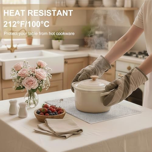homing Faux Leather Heat Resistant Placemats 6 Packs - Image 3