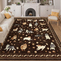 DUKINO 8x10 Area Rug, Washable Dog Rugs for Living Room Soft, Brown by DUKINO