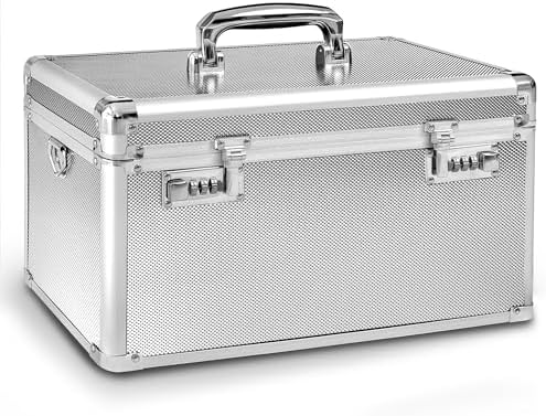 Silver Medication Combination Lock Boxes with Code Large by Unknown