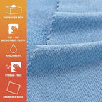 Arkwright Smart Rags Microfiber Cleaning Cloths, Pack of 50 in a Box, Lint Free 215 GSM Reusable Towels for Auto, Office and Household Cleaning, 16 x 16 in, Blue - Image 2