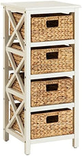 eHemco 4 Tier X-Side End Storage Cabinet, White by eHemco