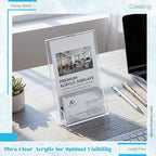 6 Pcs Acrylic Sign Holder Business Card Holder, 4 x 6 Inch, Top Insert - Image 7