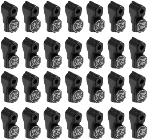 DTGN 150Pcs 6mm Magnetic Peg Hook Locks ABS Plastic, Black by DTGN