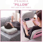 Lewtemi Peach Pink Laptop Lap Desk with Cushion Cup Holder and Stopper Padded and Phone Holder Couch Bed Sofa Fits up to 15.6 Inch Portable Lap Desk for Home Office Study Writing - Image 6