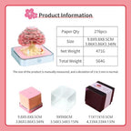 3D Calendar 2027,3D Time Piece Calendar 2027 With LED Lights,3D Art Calendar Memo Pad 2027,Pink Tree Desktop Decoration,Tear-Away 3D Paper Art Notepad,Christmas Gift,New Year Gift (Romantic Tree House (Pink)) - Image 3