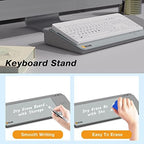 SELEAD Desktop Glass Whiteboard with Wireless Charger and Storage, Gray - Image 6