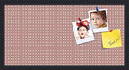 PinPix 24x12 inch Cork Bulletin Board. This Decorative Framed Pin Board Comes with Diamond Pattern in Pink and Beige Design and Satin Black. Ideal for Home, Office Decor or School (PinPix-290) by PinPixBulletinBoards