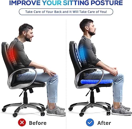 Gel Seat Cushion for Long Sitting, 19" x 18" Super Large & Thick - Image 5
