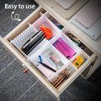 85Pcs Drawer Dividers, Adjustable Drawer Organiser, Cut at Will for Tidying Clutter Clothes, Socks, Makeup, Dresser, Kitchen Black - Image 6