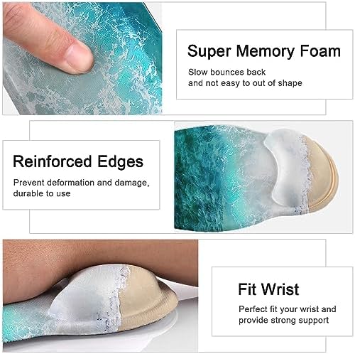 Large Desk Mat, Mouse Pad with Wrist Support, Keyboard Wrist Rest Set - Image 6