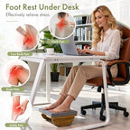 Wooden Under Desk Foot Rest with Detachable Cushion - Image 3
