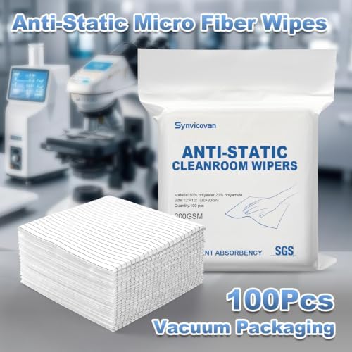 Anti-Static Microfiber cloths 12"x12"(100 Pcs,200GSM) - Image 3