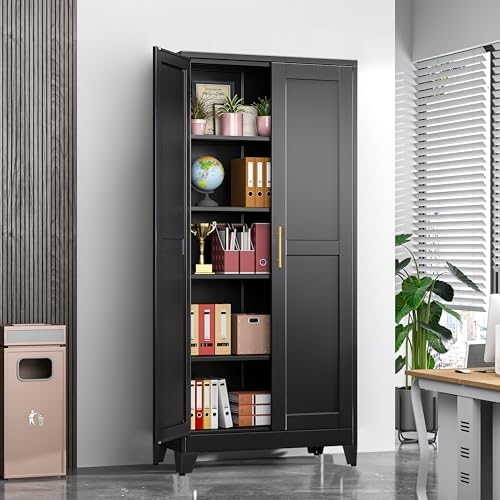 GAIOUS 71" Tall Metal Storage Cabinet with 2 Doors and 4 Adjustable Shelves - Image 3