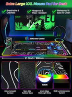Mouse Pad with Foldable Phone Holder & Wireless Charger, XXL RGB Gaming Mousepad 31.5"x15.8" Large Desk Mat for Keyboard, 11 Colors 5 Modes - Image 5