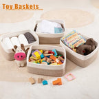 OIAHOMY 4 PACK 7L Storage Baskets for Organizing Storage Bins Brown - Image 4