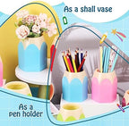 Yeaqee 20 Pcs Pencil Shaped Pen Holders, Cute Pen Cup, 5 Colors - Image 4