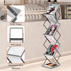 Inpack Literature Rack, Magazine Display, Foldable Brochure, Silver, 1-Pack - Image 5