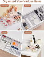 SMARTAKE 20-Piece Drawer Organizer with Non-Slip Silicone Pads, 7-Size - Image 6