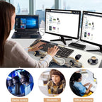 Keyboard Wrist Rest and Mouse Pad with Wrist Support Set Ergonomic Coaster,Memory Foam,Easy Typing Pain Relief,Large XL Desk Mat 31.5"x 11.8",Black Gold Marble - Image 7