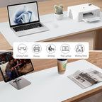 Aothia Faux Leather Desk Mat - Non-Slip PU Leather Desk Blotter, Waterproof Writing Surface, Large Desk Pad for Office & Home (Barely Grey, 55" x 24") - Image 6