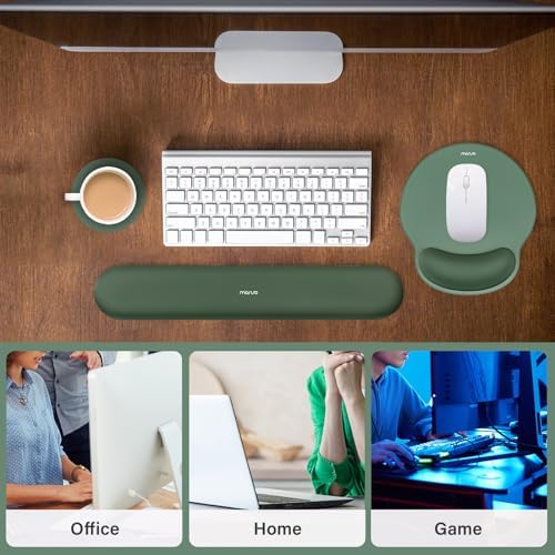 MOSISO Wrist Rest Support for Mouse Pad&Keyboard Set, Midnight Green - Image 6