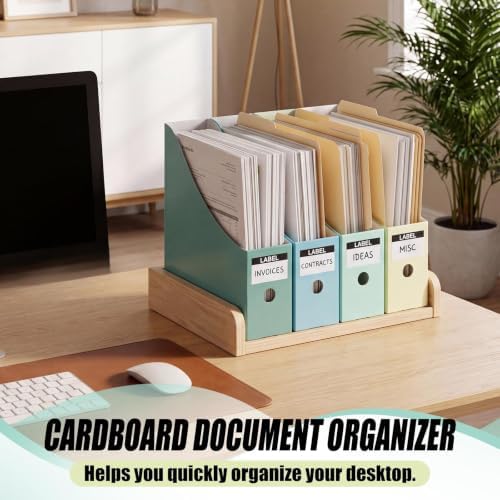 Thenshop 24 Pcs Magazine Files Cardboard Holders,Classic,Green Collection - Image 6