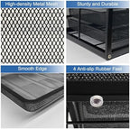 Natwind Mesh Desk Organizer with 6 Tier Sliding Drawers,Black - Image 4