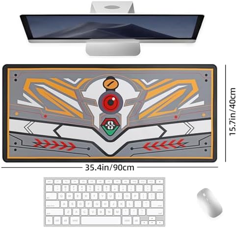 Mouse pad - Evangelion EVA Unit Inspired Futuristic Eye Design, Large 35.4"x15.7" - Image 3