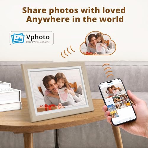 Dragon Touch Digital Picture Frame WiFi 10 inch IPS Touch Screen Digital Photo Frame Display, 32GB Storage, Auto-Rotate, Share Photos via App, Email, Cloud, Classic 10 - Image 2