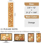 DUKINO 2.6x12 Kitchen Runner Rug, Floral Non Slip Long Washable Rug, Orange - Image 2