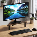 Triangle Corner Monitor Riser, Laptop Stand for Desk, Desk Organizers and Accessories, Office Desk Accessories, Monitor Stand Riser, Amber Pine by Mikkagu