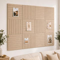Stripe Felt Bulletin Board Tiles, Cork Board Alternative 48 x 36 in by CreateYourIdealSpace